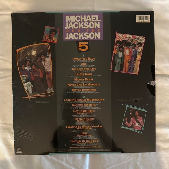 MINT Michael Jackson & Jackson 5, Picture Disc LP, w/ Glove & Poster, Vinyl RARE - Picture 2 of 3